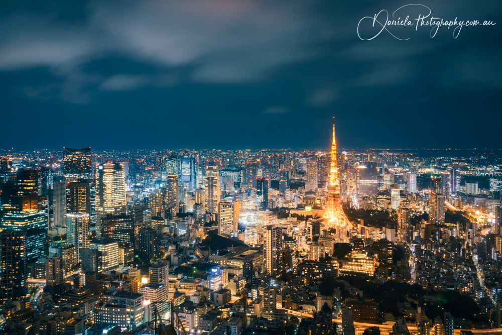 Japan Modern Metropolis at Night with Tokyo Tower